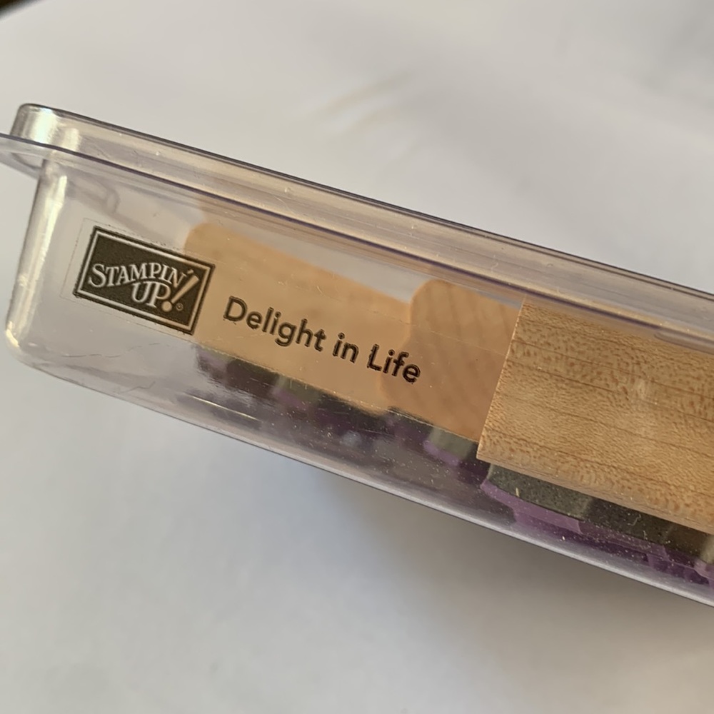 Stampin' Up DELIGHT IN LIFE Mounted Wood Stamp Set RETIRED - Picture 3 of 3